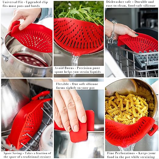 clip on silicone strainer
